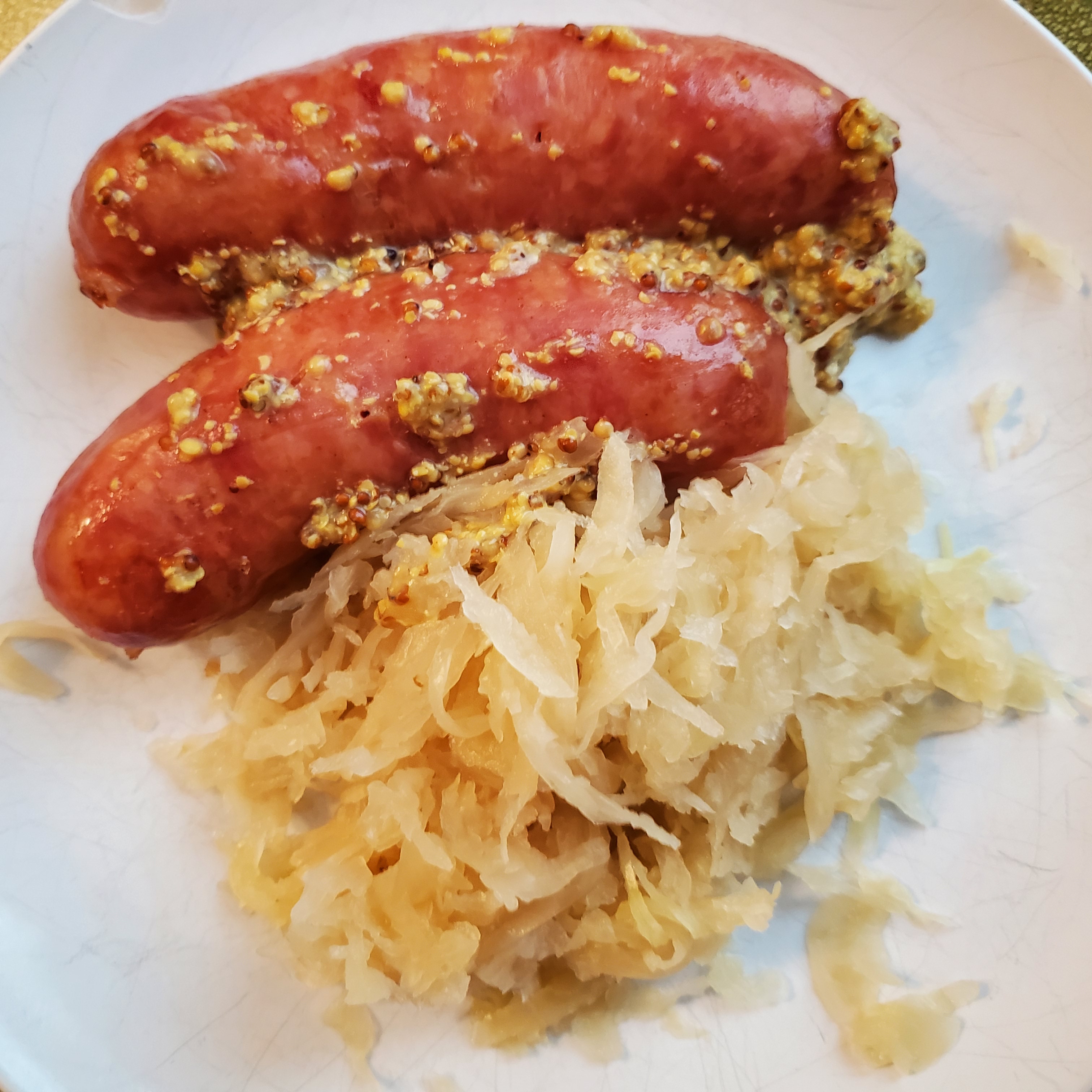Bratwurst and Sauerkraut